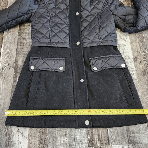 Sam Edelman Quilted Polyester Hooded Black Jacket Women's Small - Picture 13 of 16